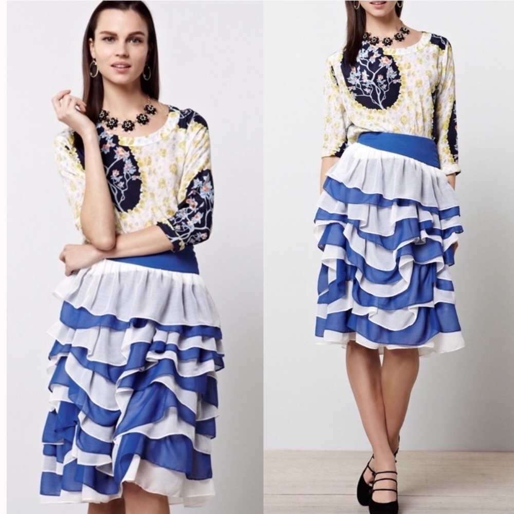 NEW Anthropologie Cris Benz Carmen Skirt 2 Z46-4
